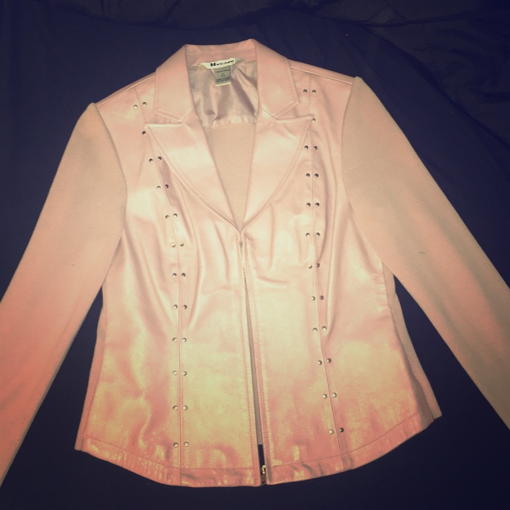 Ny Gard collection real leather pink jacket